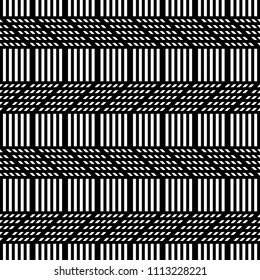 Design seamless monochrome zigzag pattern. Abstract background. Vector art