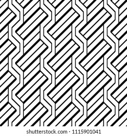Design seamless monochrome zigzag pattern. Abstract background. Vector art