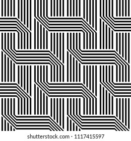Design seamless monochrome zigzag pattern. Abstract background. Vector art