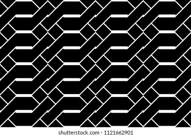 Design seamless monochrome zigzag pattern. Abstract background. Vector art