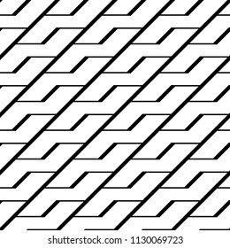 Design seamless monochrome zigzag pattern. Abstract background. Vector art