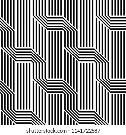 Design seamless monochrome zigzag pattern. Abstract background. Vector art
