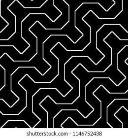 Design seamless monochrome zigzag pattern. Abstract background. Vector art