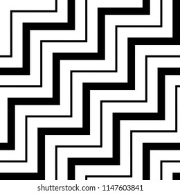 Design seamless monochrome zigzag pattern. Abstract stripy background. Vector art