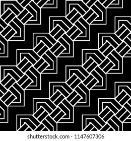 Design seamless monochrome zigzag pattern. Abstract stripy background. Vector art