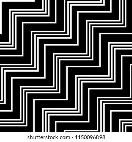 Design seamless monochrome zigzag pattern. Abstract background. Vector art
