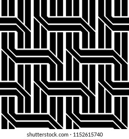 Design seamless monochrome zigzag pattern. Abstract background. Vector art