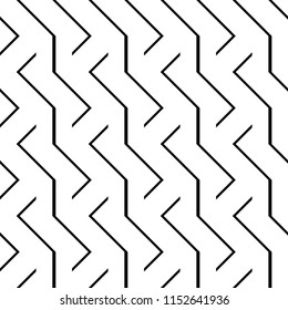Design seamless monochrome zigzag pattern. Abstract background. Vector art