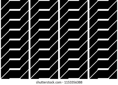Design seamless monochrome zigzag pattern. Abstract background. Vector art