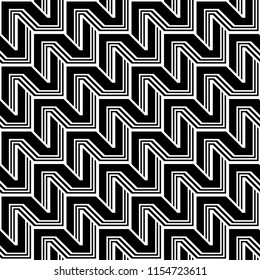 Design seamless monochrome zigzag pattern. Abstract background. Vector art