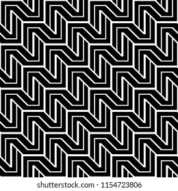 Design seamless monochrome zigzag pattern. Abstract background. Vector art