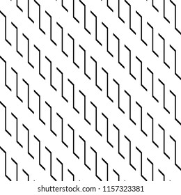 Design seamless monochrome zigzag pattern. Abstract background. Vector art