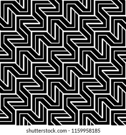 Design seamless monochrome zigzag pattern. Abstract background. Vector art
