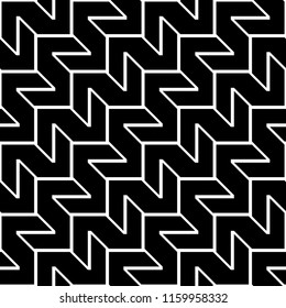 Design seamless monochrome zigzag pattern. Abstract background. Vector art
