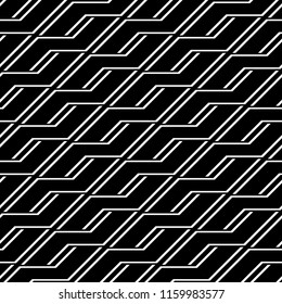 Design seamless monochrome zigzag pattern. Abstract background. Vector art