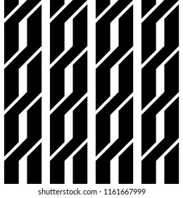 Design seamless monochrome zigzag pattern. Abstract background. Vector art
