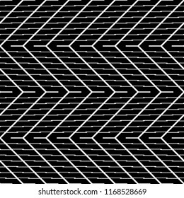 Design seamless monochrome zigzag pattern. Abstract background. Vector art