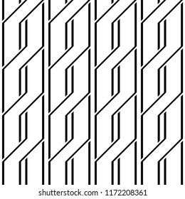 Design seamless monochrome zigzag pattern. Abstract background. Vector art