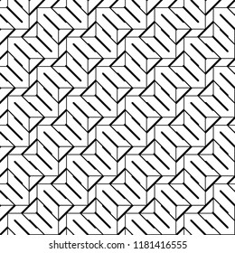 Design seamless monochrome zigzag pattern. Abstract stripy background. Vector art