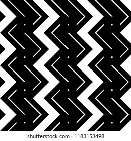 Design seamless monochrome zigzag pattern. Abstract background. Vector art