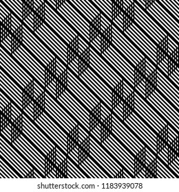 Design seamless monochrome zigzag pattern. Abstract background. Vector art