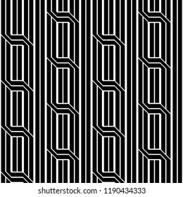 Design seamless monochrome zigzag pattern. Abstract background. Vector art