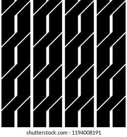 Design seamless monochrome zigzag pattern. Abstract background. Vector art