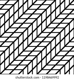 Design seamless monochrome zigzag pattern. Abstract geometric background. Vector art