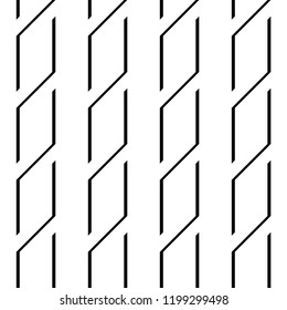 Design seamless monochrome zigzag pattern. Abstract background. Vector art