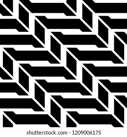 Design seamless monochrome zigzag pattern. Abstract background. Vector art