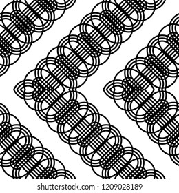 Design seamless monochrome zigzag pattern. Abstract grating background. Vector art