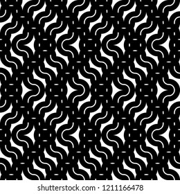 Design seamless monochrome zigzag pattern. Abstract grating background. Vector art