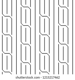 Design seamless monochrome zigzag pattern. Abstract background. Vector art