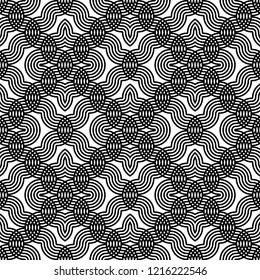 Design seamless monochrome zigzag pattern. Abstract grating background. Vector art