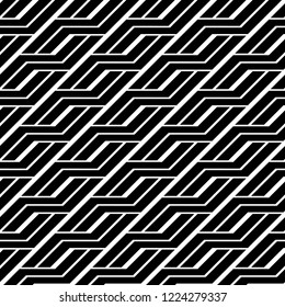 Design seamless monochrome zigzag pattern. Abstract background. Vector art