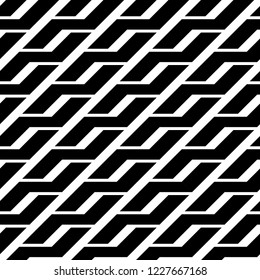 Design seamless monochrome zigzag pattern. Abstract background. Vector art