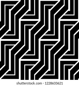 Design seamless monochrome zigzag pattern. Abstract background. Vector art