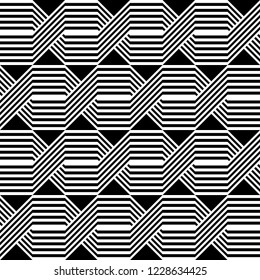 Design seamless monochrome zigzag pattern. Abstract background. Vector art