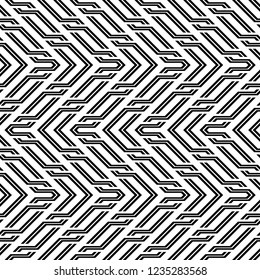 Design seamless monochrome zigzag pattern. Abstract background. Vector art