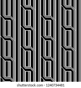 Design seamless monochrome zigzag pattern. Abstract background. Vector art