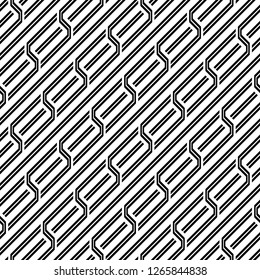 Design seamless monochrome zigzag pattern. Abstract background. Vector art