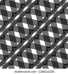Design seamless monochrome zigzag pattern. Abstract background. Vector art