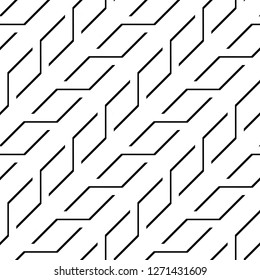 Design seamless monochrome zigzag pattern. Abstract background. Vector art