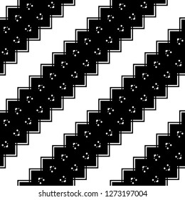 Design seamless monochrome zigzag pattern. Abstract background. Vector art