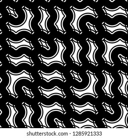 Design seamless monochrome zigzag pattern. Abstract grating background. Vector art