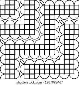 Design seamless monochrome zigzag pattern. Abstract grating background. Vector art