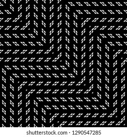 Design seamless monochrome zigzag pattern. Abstract background. Vector art