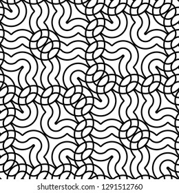 Design seamless monochrome zigzag pattern. Abstract grating background. Vector art