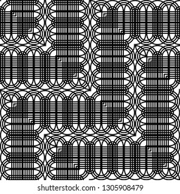 Design seamless monochrome zigzag pattern. Abstract grating background. Vector art