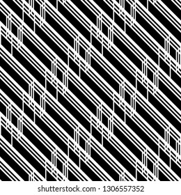 Design seamless monochrome zigzag pattern. Abstract background. Vector art